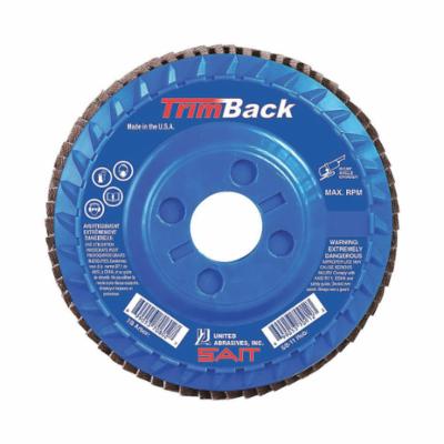 Depressed Centre Sait 70859 5 Inch X 7/8 Inch Type 27 60 Grit Trimback Zirconia Alumina Flap Disc