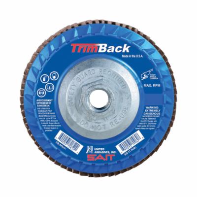 Depressed Centre Sait 70960 4-1/2 Inch X 5/8 Inch - 11 Type 27 36 Grit Trimback Zirconia Alumina Flap Disc