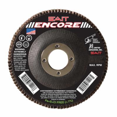 Depressed Centre Sait 71228 5 Inch X 7/8 Inch Type 27 60 Grit Encore Z Zirconia Alumina Flap Disc