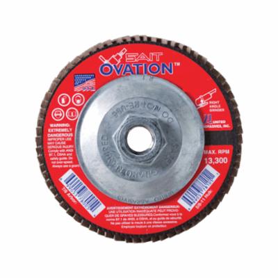 Depressed Centre Sait 78109 4-1/2 Inch X 5/8 Inch - 11 Type 27 80 Grit Ovation Z Zirconia Alumina Flap Disc