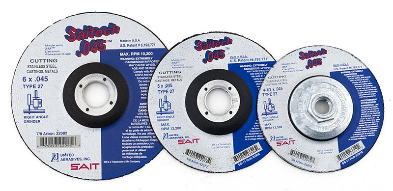 Type 27 Sait 23306 Type 27 Cut-Off Wheel 5 Inch x 0.045 Inch x 5/8-11 Inch