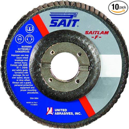 Depressed Centre Sait 73942 7 X 7/8 Type 27 40 Grit Lam Fg Zirconia Alumina Flap Disc