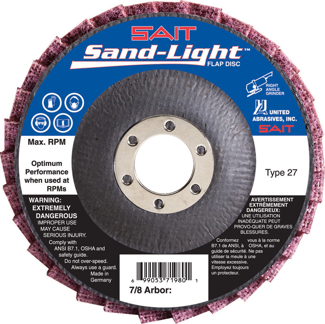 Flap Discs Sait 71984 4-1/2X7/8 Sand-Light Flap Disc Very Fine
