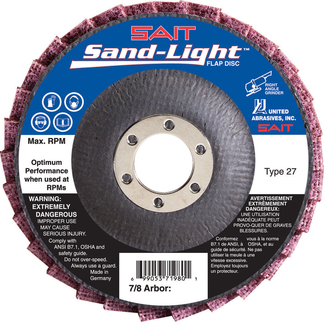 Flap Discs Sait 71992 5 X 7/8 Sand-Light Flap Disc Medium