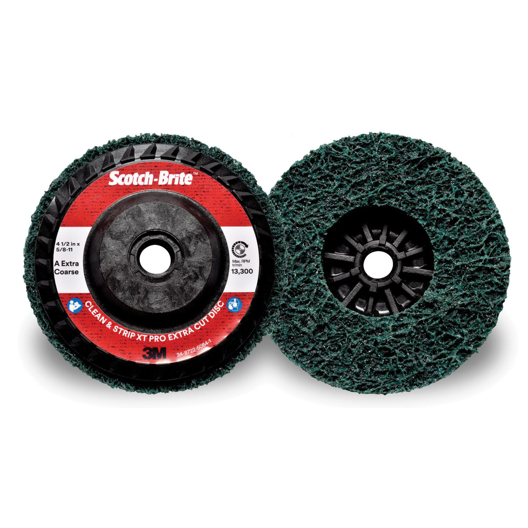 3M SB21050 Scotch-Brite Clean and Strip XT Pro Extra Cut Disc T27 A XCS Quick Change 4 1/2 in x 5/8 in-11 (114.3 mm x M18 x 2)