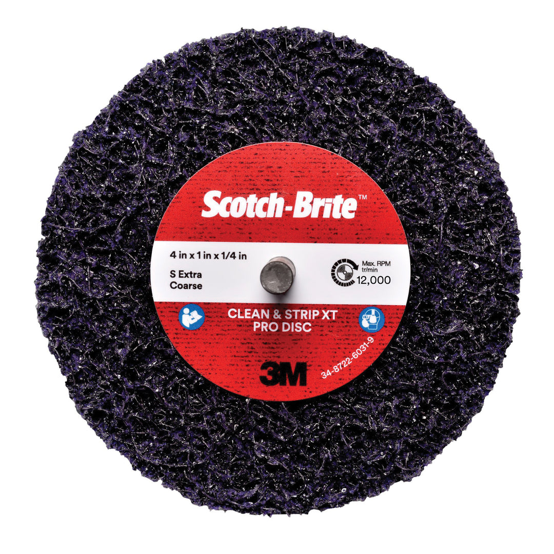 3M SB21569 Scotch-Brite 4INxExtra-Coarse Silicon Carbide Clean and Strip XT Pro Disc 3M 7100173798