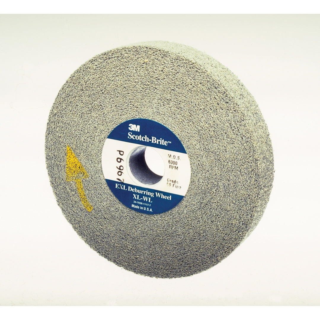 Non-woven Wheels 3M SB15633 Scotch-Brite SST Deburring Wheel 8 in x 3/8 in x 3 in 8S Fine
