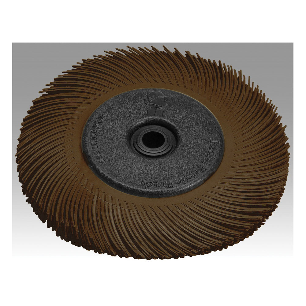Bristle Brush 3M SB27603 Radial Bristle Brush Brown BB-ZB 6 Inch x 1/2 Inch x 1 Inch (36 Grit)