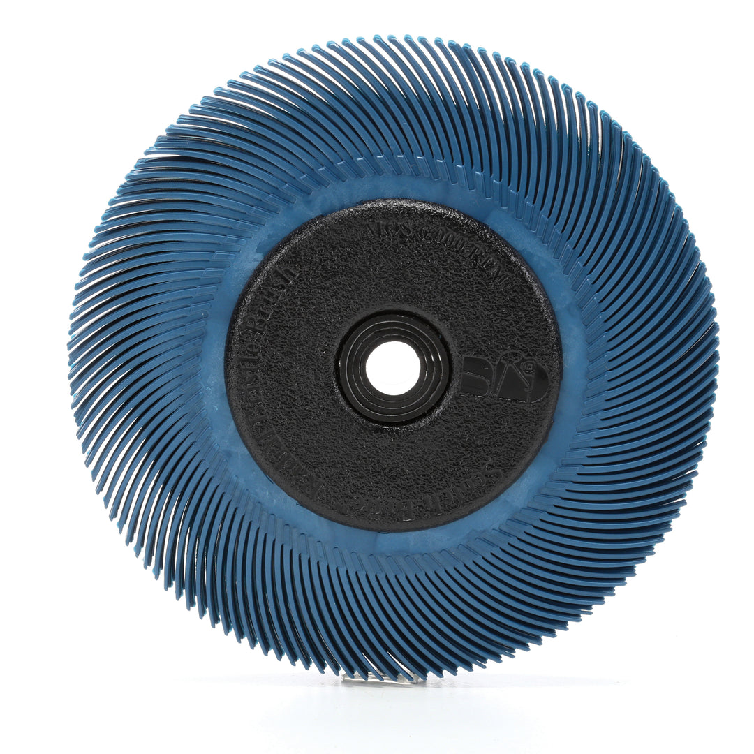 Bristle Brush 3M SB33214 Radial Bristle Brush RB-ZB 6 Inch x 7/16 Inch x 1 Inch With Adapter (100 Grit)