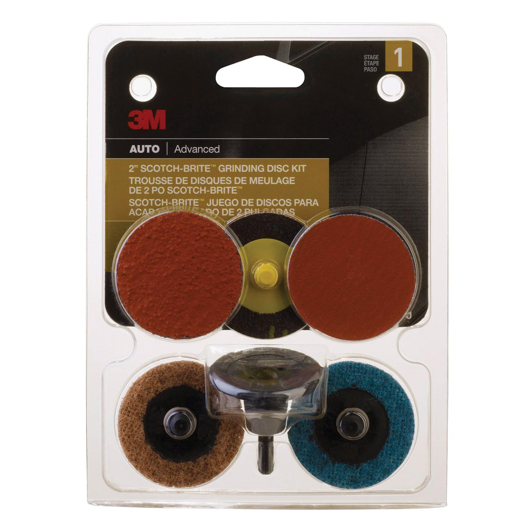 3M 03050NA Scotch-brite Grinding Disc Kit 03050 2 in 40-80-120 Grit 6/Case 3M