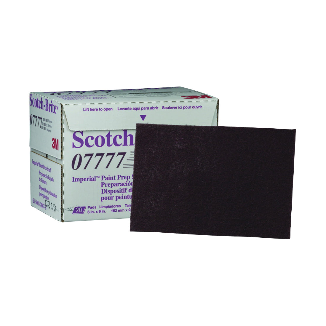 3M SB07777 3M Scotch-Brite Paint Prep Scuff Hand Pad, 07777, maroon 3M SB07777