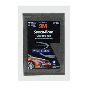 3M SB37448 Scotch-Brite Hand Pad 7448 37448 HP-HP SiC Ultra Fine Grey 9 in x 6 in (22.86 cm x 15.24 cm) 3/Pack 10 Packs/Case 3M 7000121089