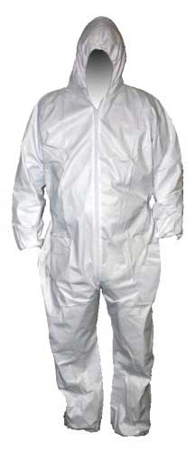 Disposable Coveralls Tuff Grade TGDC60-XL Hooded Disposable Coverall in White (X-Large)