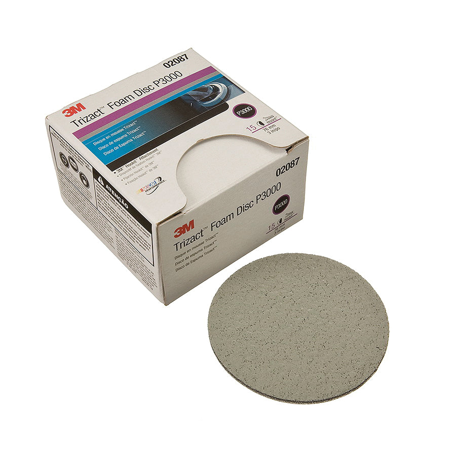 3M 2087 3M Trizact Hookit Foam Disc, 443SA, 02087, 3000, 3 in (7.62 cm) 3M 2087