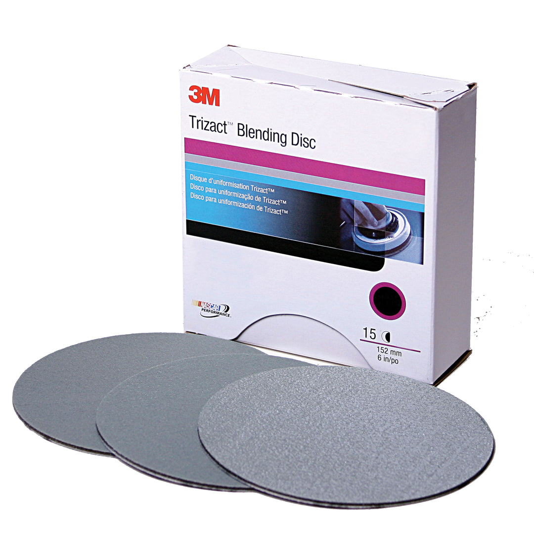 Velcro Discs 3M 2090 6 Inch x Non-Vacuum Trizact 443Silicon Carbide 1000 Grit Velcro Foam Disc