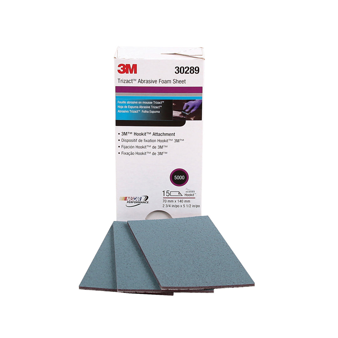 3M 30289 Trizact Hookit Foam Sheets 443SA Garde 5000 - 2-3/4 Inch x 5-1/2 Inch
