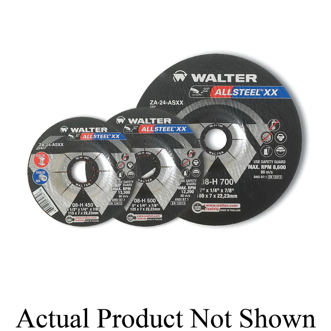 Grinding, Pipeline &Flexible Wheels Walter 08H700 7X1/4X7/8 Allsteel Xx