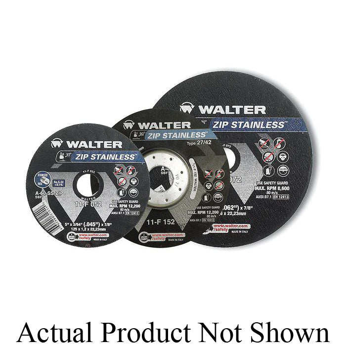 Type 27 Depressed Centre Walter 11F142 4-1/2X3/64 Zip St Type 27