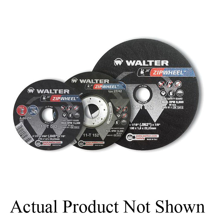 Type 01 Straight Wheels Walter 11T070 7X1/16X5/8 Zipcut Wheels