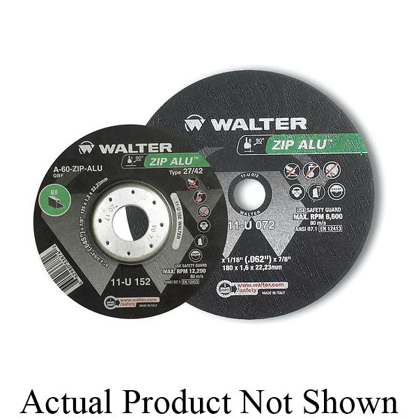 Type 01 Straight Wheels Walter 11-U 052 Cut-Off Wheels A60Zip Aluminum 5X3/64X7/8