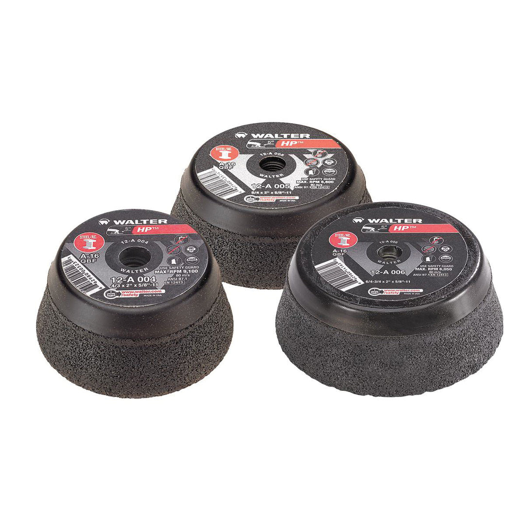 Type 11 Walter 12-A 006 Hp Cup Wheel For Steel A-16 6 Inch x 5/8-11