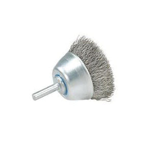 Walter 13-C 065 ~ Steel Mounted Cup Brush with Crimped Wires (1-1/2 Inch x  1/4 Inch)