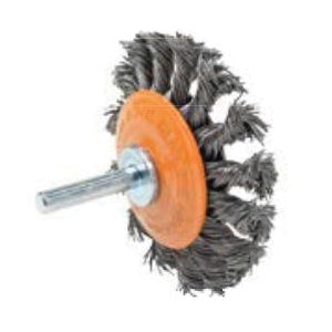 Mounted Wire Wheel Brushes Walter 13C270 Mounted Wheel Saucer-Cup Brush with knot-twisted wires (3 Inch x 1/2 Inch)