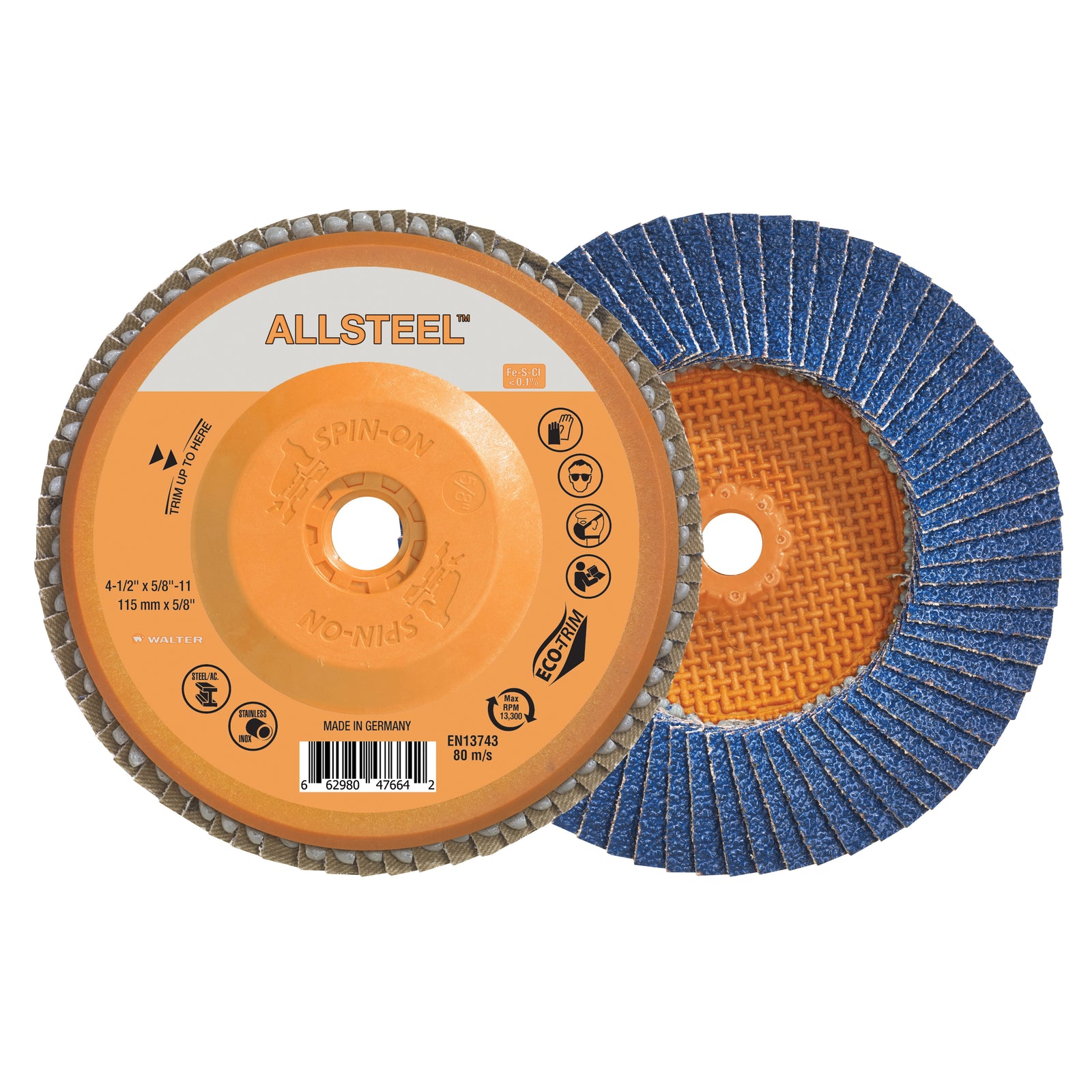 Walter 06W462 4-1/2 Gr120 Allsteel Spin-On