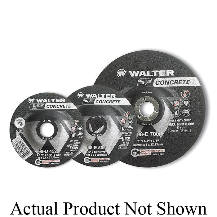 Grinding Wheels Walter 08E450 4-1/2X1/4 C-24 Grinding Wheels