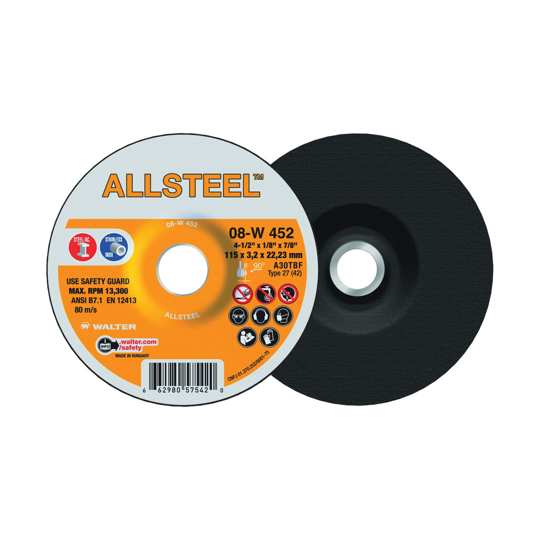 Walter 08W452 4-1/2 x 1/8 Allsteel Wheel