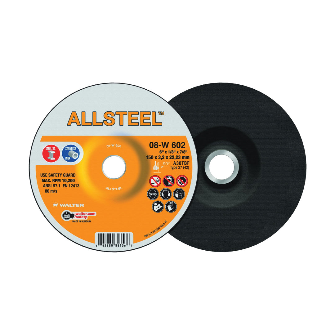 Walter 08W602 6 x 1/8 Allsteel Wheel