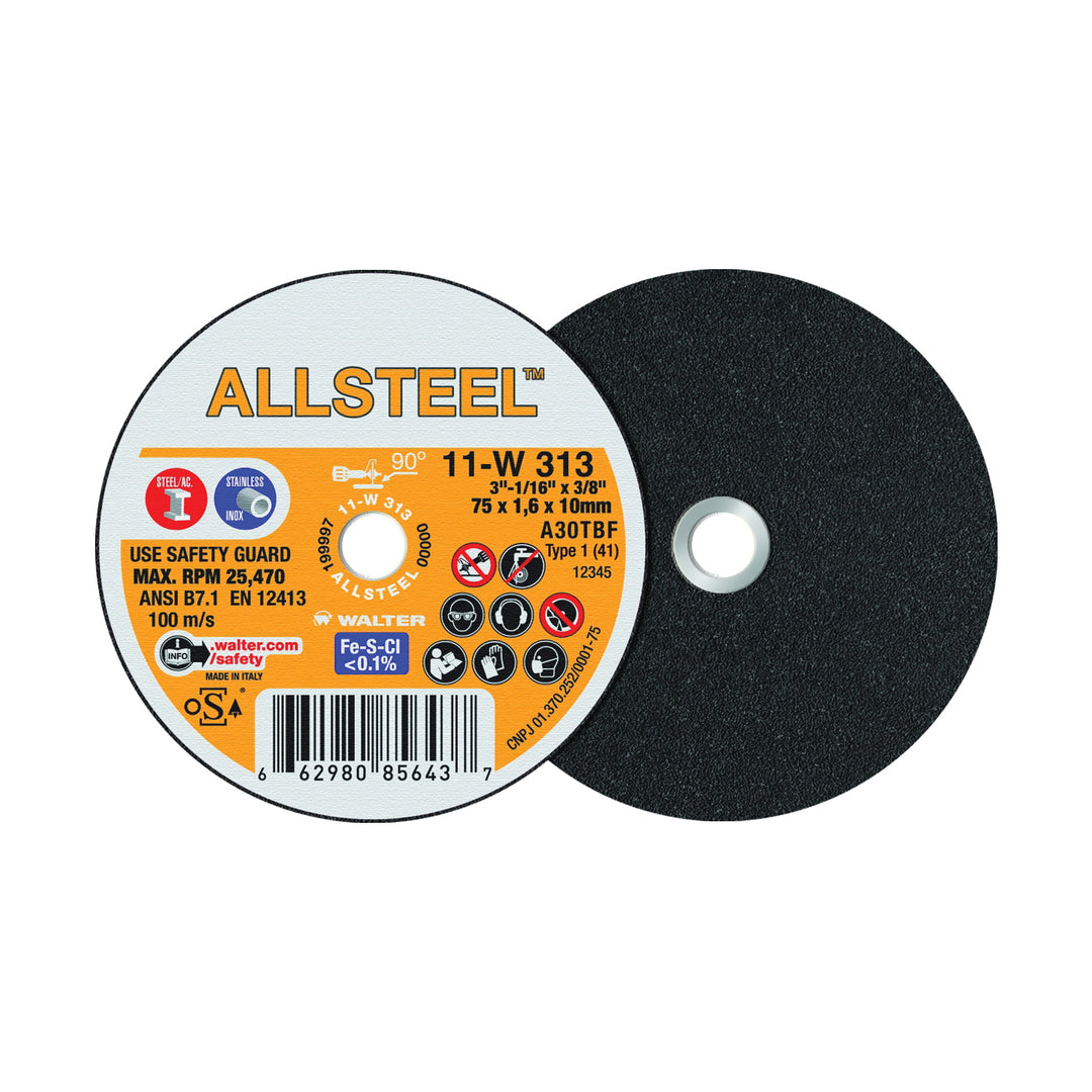Type 01 Walter 11W313 Type 01 Cut-Off Wheel (3 Inch x 1/16 Inch x 3/8 Inch)