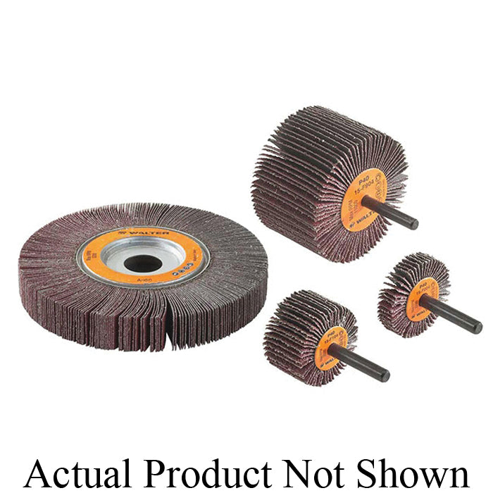 Shank Mount Wheels Walter 15F806 1-1/2 Inch x 1-1/2 Inch x 1/4 Inch 60 Grit Aluminum Oxide Shank Mounted Flap Wheel