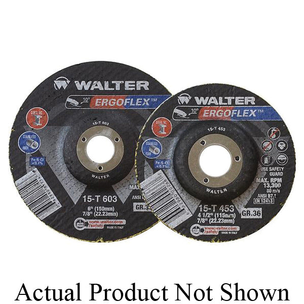 Flexible Walter 15T503 5 Inch x 7/8 Inch Type 29 36 Grit Ergoflex Flap Disc