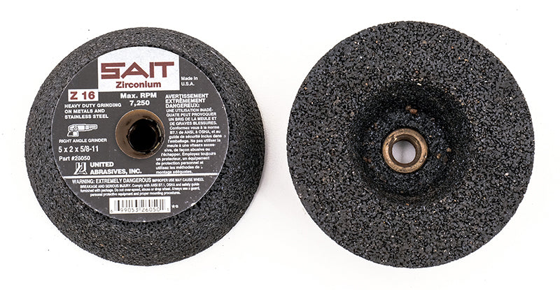 Type 11 Sait 26050 Cup Wheel 5 X 2 X 5/8 -11 Zirc