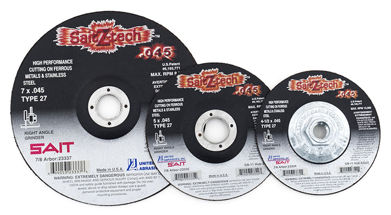 Type 27 Sait 23309 Type 27 Cut-Off Wheels 5 Inch x 0.045 Inch x 5/8-11 Inch
