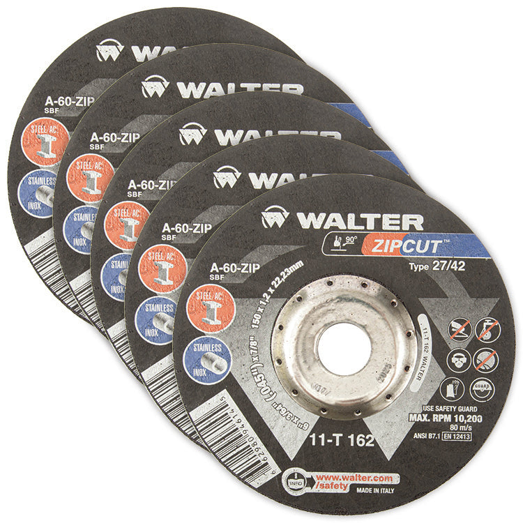 Type 27 WALTER 11T162V Type 27 Cut-Off Wheel (6 Inch x 3/64 Inch x 7/8 Inch)