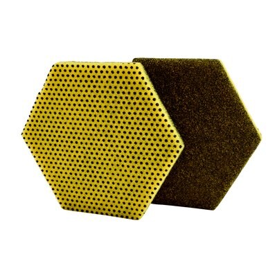 Non-woven Pads 3M H-96HEX Scotch-Brite Dual Purpose Scour Pad 96Hex 5.8 in x 5 in (14.7 cm x 12.7 cm)