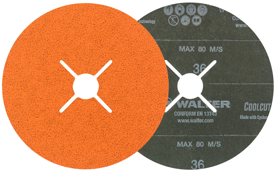 Fibre Discs WALTER 15X603V Fibre Disc 36 Grit Aluminum Oxide (6 Inch)