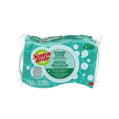 3M 30303-120-CA Scotch-Brite Scrub Dots Heavy Duty Scrub Sponge 3/pack 3M 7100227368
