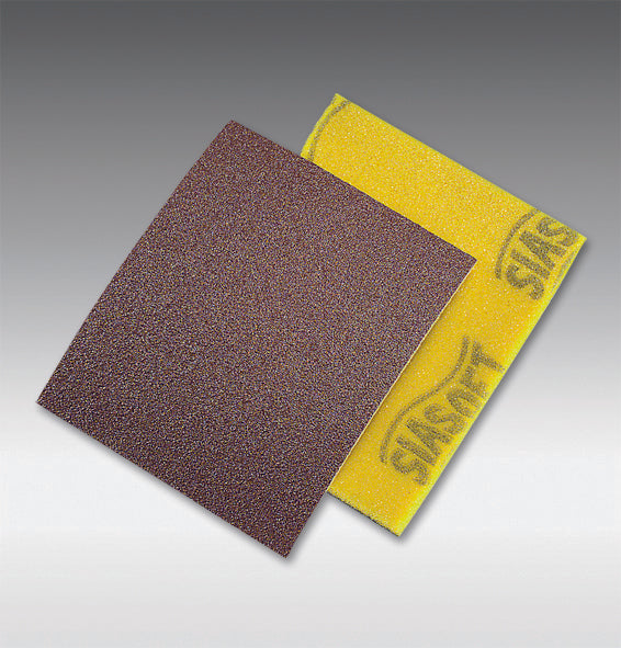 Sia 6269.3860.0120 5-1/2 Inch X 4-1/2 Inch (140 X 115 mm) 120 Grit Siasoft Strip 2951 Siatur H (Aluminum Oxide, Red)