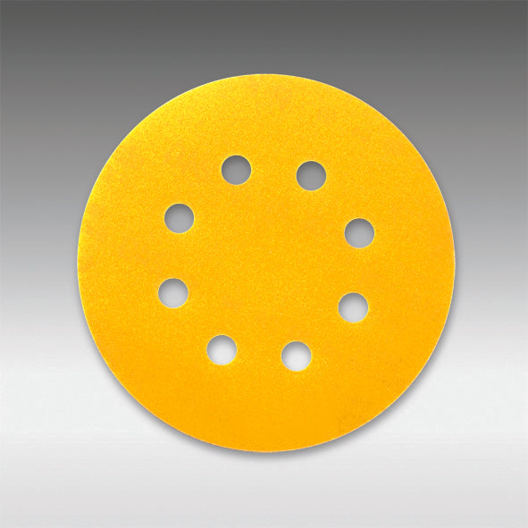 Sia 8502.6854.0240 5 Inch-8 Dust Holes (125 mm-8 Trous) 240 Grit Siafast Paper Disc 1960 Siarexx Cut (Aluminum Oxide, Yellow)