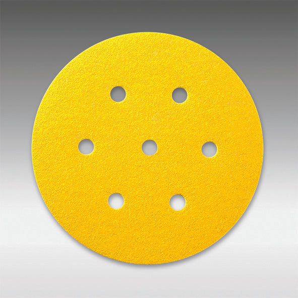 Sia 8654.0246.0120 6 Inch-7 Dust Holes (150 mm-7 Trous) 120 Grit Siafast Paper Disc 1960 Siarexx Cut (Aluminum Oxide, Yellow)