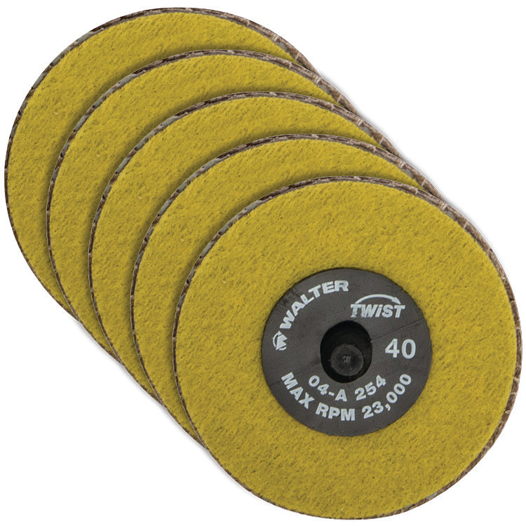 WALTER 04A258V 2-1/2 Inch Flap Disc - Gr80-Pkg 5