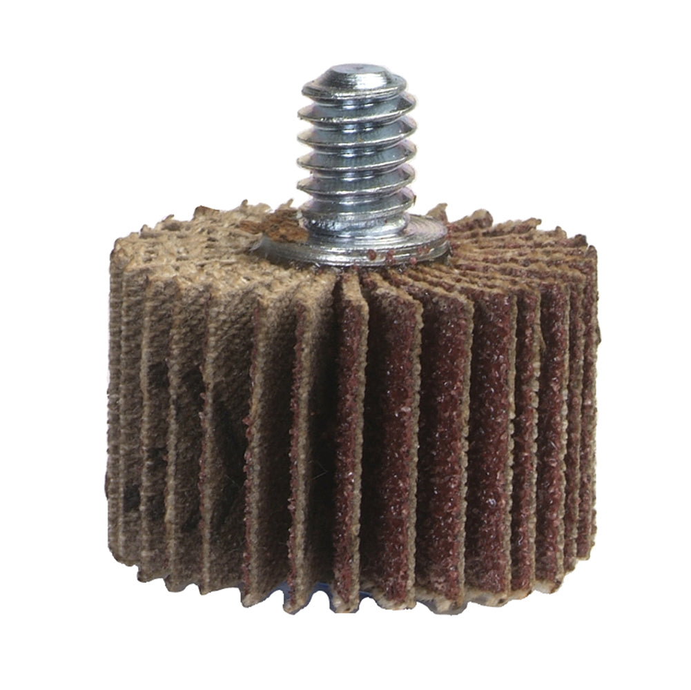 Shank Mount Wheels Merit 30701 1 Inch X 5/8 Inch X 1/4 Inch - 20 80 Grit Aluminum Oxide Shank Mounted Flap Wheel