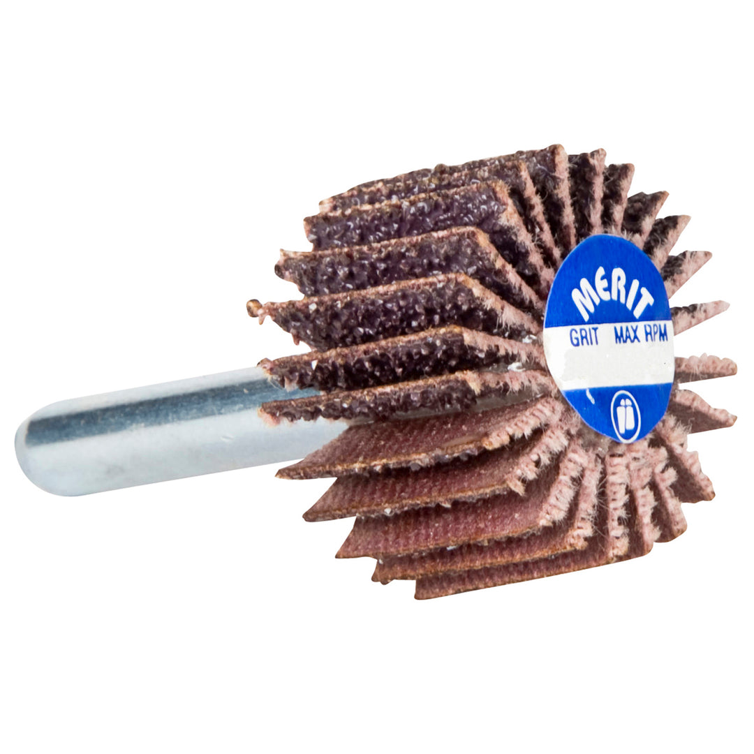 Shank Mount Wheels Merit 37311 1 Inch X 1 Inch X 1/4 Inch 80 Grit Ceramic Alumina Shank Mounted Flap Wheel
