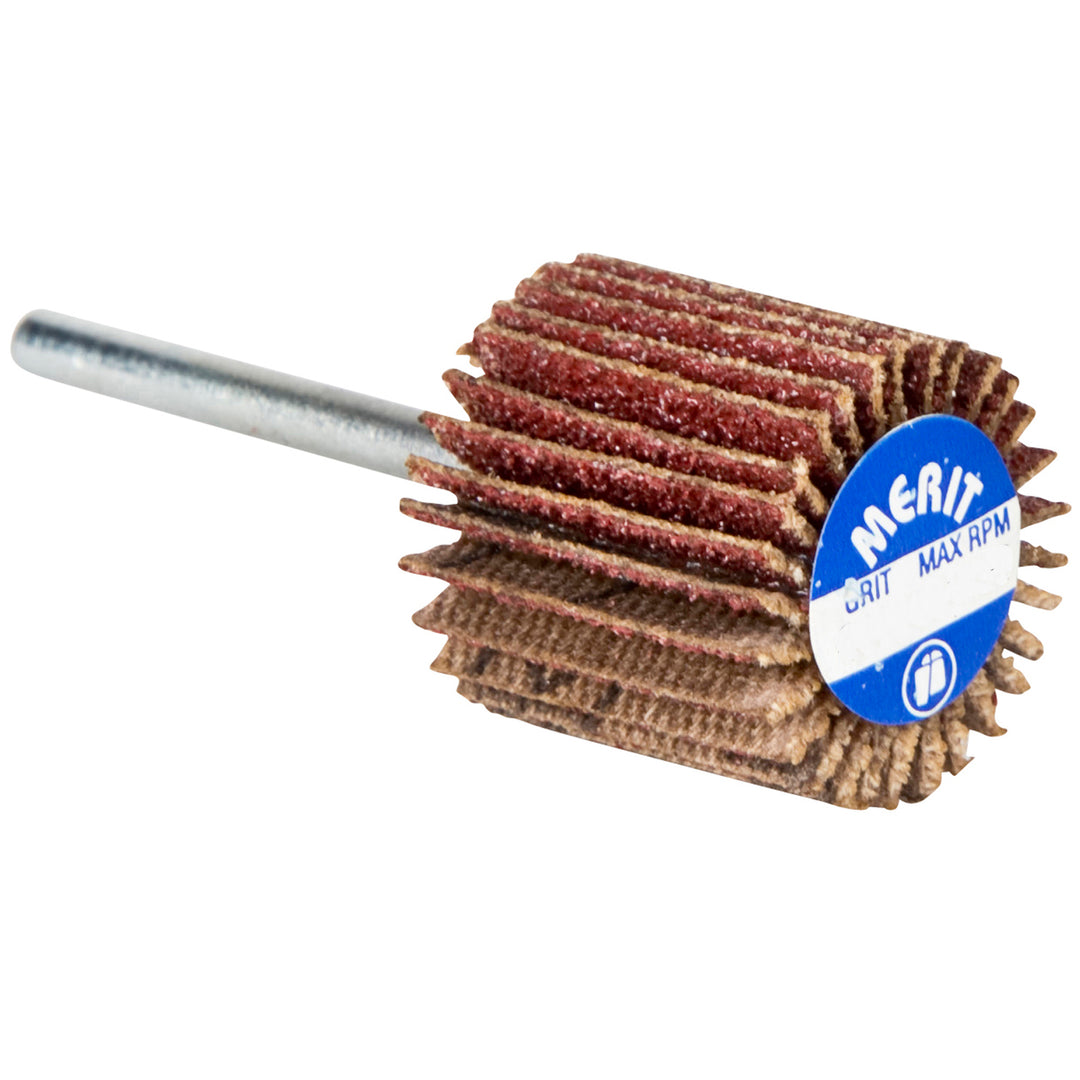 Shank Mount Wheels Merit 37501 1-3/16 Inch X 3/16 Inch X 1/8 Inch 80 Grit Aluminum Oxide Shank Mounted Flap Wheel