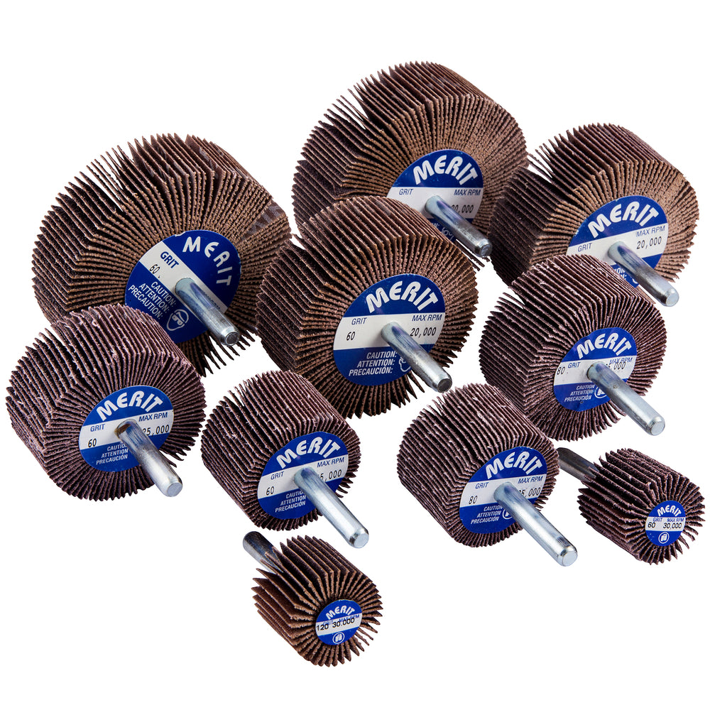 Shank Mount Wheels Merit 38004 Mini InchCmm Inch Flap Wheel Test Kit