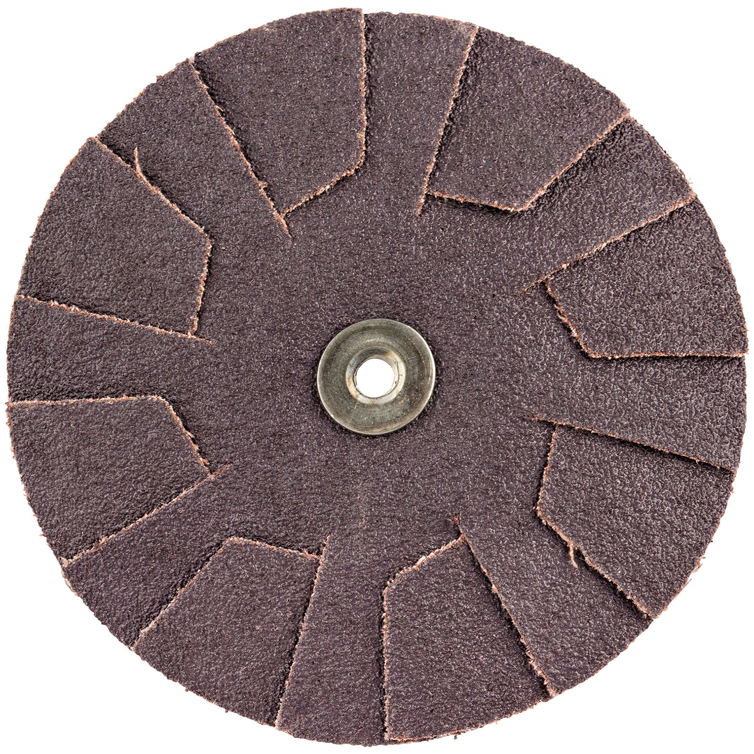 2 Set Overlap Slotted Discs Merit 84000 4 Inch X 1/4 Inch - 20 Eyelet Mount 60 Grit Aluminum Oxide Overlap Slotted Disc(2 Set)