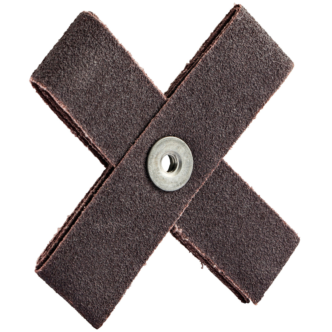 Cross Merit 84135 4 Inch X 8 Ply X 1/4 Inch - 20 Eyelet Hole 80 Grit Aluminum Oxide Cross Pad